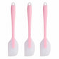 3-Piece Silicone Spatula Set with Handle, Flexible and Durable Kitchen Tools for Cooking and Baking