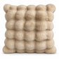 Double Sided Plush Faux Fur Throw Pillow Cover 18 x 18 Inch Bubble Texture