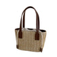 Summer PU Straw Woven Drawstring Handbag with Inner Zipper Pocket