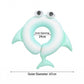 Kids Inflatable Dolphin Pool Ring with 3D Eyes and Tail Fin