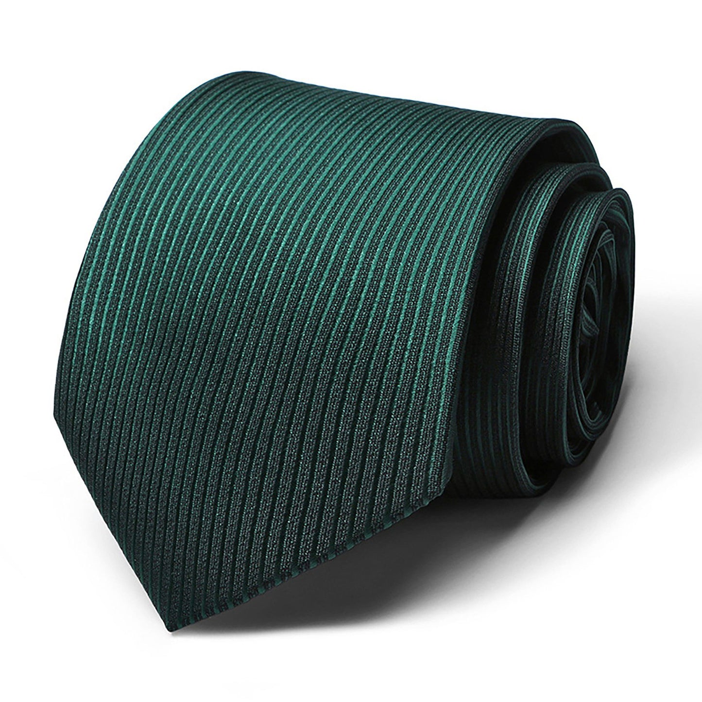 Men's Subtle Ribbed Texture Solid Tie Classic Necktie 57 Inch Length 3.1 Inch Width Formal Business Accessory