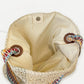 Crochet Shoulder Bag with Patterned Strap Knit Hobo Handbag Lined Casual Everyday Tote