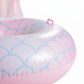 Inflatable Mermaid Tail Pool Float Ring with Backrest Handles Durable PVC Water Float for Pool Beach 43.3x43.3x25.5in