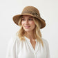 Straw Sun Hat Wide Brim Bowknot Summer Beach Bucket Hat Lightweight