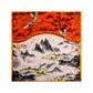 Scenic Landscape Print Square Scarf with Soft Silky Fabric Lightweight Versatile Neck and Hair Accessory