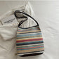 Woven Polyester Tote Bag with Magnetic Closure and Long Shoulder Straps