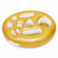 Gold Inflatable Pool Serving Float with Cup Holders and Snack Trays