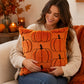 Plush Pumpkin Throw Pillow Cover Square Decorative Fall Cushion Cover