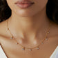 Delicate Chain Necklace with Droplet Cluster Charms and Sparkling Accents for an Elegant Feminine Look and Refined Everyday Style