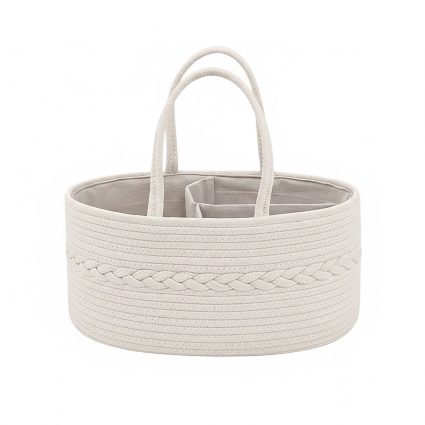 Woven Rope Storage Basket Organizer Bin Soft Cotton Basket for Nursery Shelves Closet Organization