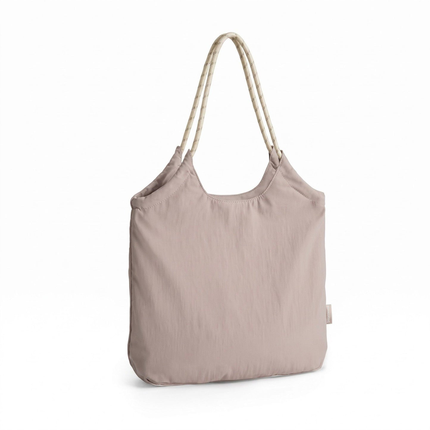 Soft Lightweight Shoulder Tote Bag with Double Rope Shoulder Straps and Roomy Open-Top Design 16.1x13x3.5in