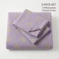 3-Piece Cotton Bedding Set with Duvet Cover and Pillowcases Soft Washed Fabric Botanical Print Design