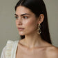 Women's Twisted Spiral Drop Earrings with Rhinestone Chain Accent 2.5in