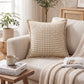 Houndstooth Woven Decorative Throw Pillow Cover Textured Square Cushion Cover with Hidden Zipper