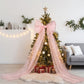 Large Sheer Christmas Tree Bow with Long Ribbon Tails