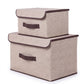 2 Piece Foldable Storage Box Set with Lids and Handles