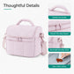 Quilted Insulated Lunch Bag with Adjustable Strap Padded Handle and PEVA Lining