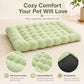 Plush Pet Mat for Cats and Small Dogs with Raised Border, Non-Slip Bottom and Machine-Washable Design