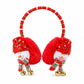 Christmas Santa Plush Earmuffs with Jingle Bell Accents