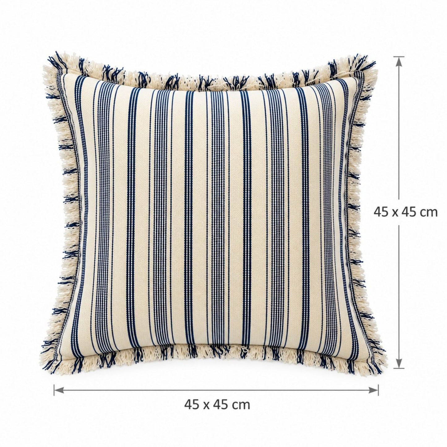 Striped Fringe Decorative Throw Pillow Cover Set of 2