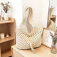 Crochet Shoulder Bag with Tassel Detail Soft Knit Handbag Lightweight Casual Everyday Tote