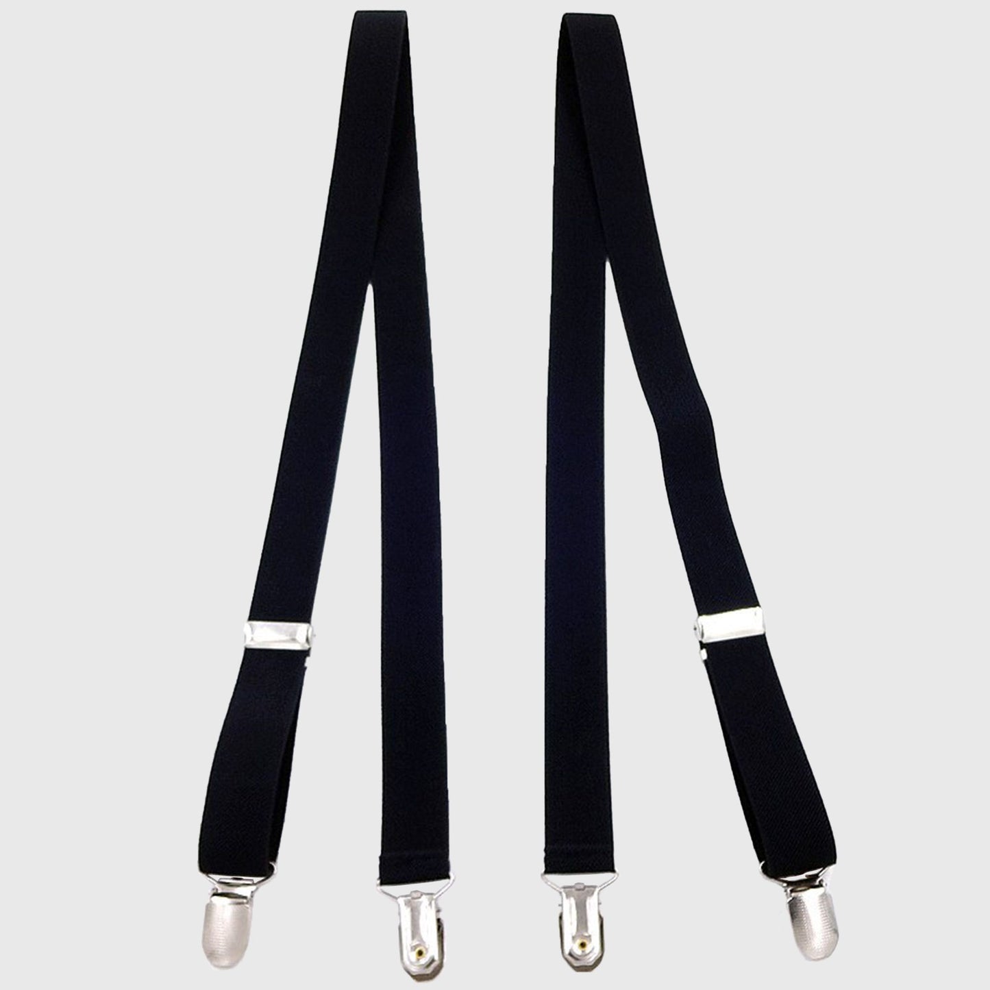 Men's Elastic Suspenders 47 inches - Adjustable 4-Clips Formal & Casual Suspenders for Trousers