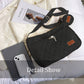 Woven Canvas Crossbody Bag - Adjustable Strap 3-in-1 (Shoulder/Handheld) Bag