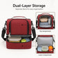 Dual Compartment Insulated Lunch Bag with Adjustable Shoulder Strap
