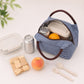 Insulated Striped Lunch Bag Reusable Soft Cooler Tote for Work School Picnic