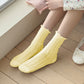 Adorable Ruffled Lace-Up Socks Wicking Cotton for Casual Comfort 3 Pairs