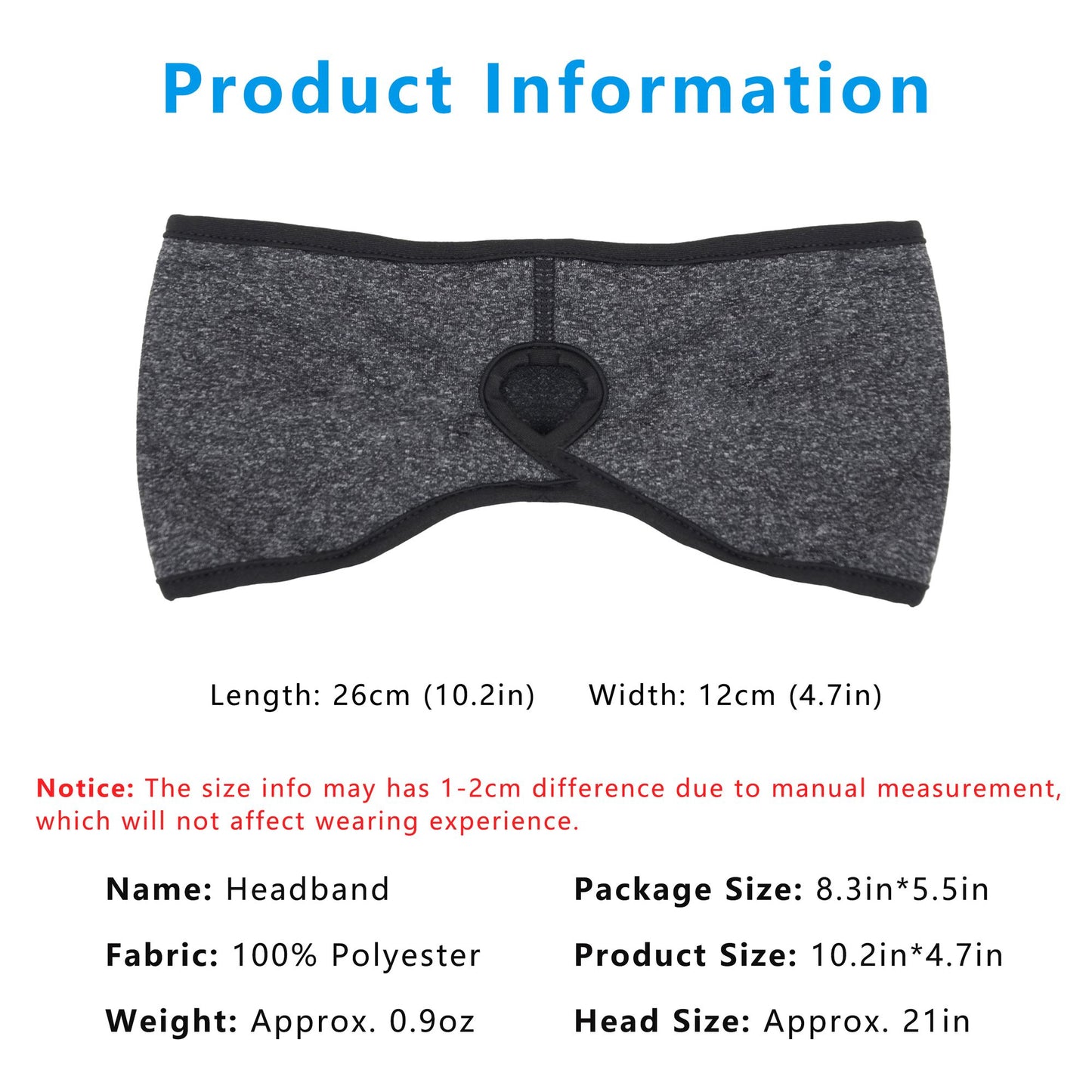 Ponytail Headband Moisture-Wicking for Running Exercise Workouts Winter Ear Warmer