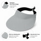 Foldable Packable Wide Brim Sun Visor Hat with Roll Up Travel Design