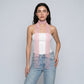 Lace Skinny Scarf with Floral Pattern Fringe Trim and Long Neck Tie Design
