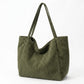 Corduroy Tote Bag Large Capacity Slouchy Shoulder Bag for Work School
