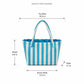 Striped Terry Cloth Tote Bag Roomy Beach and Travel Shoulder Carryall