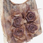 Rose Detail Shoulder Bag Elegant Handbag for Work and Everyday