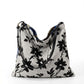 Oversized Printed Hobo Shoulder Bag with Adjustable Strap