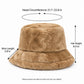 Faux Fur Bucket Hat Soft Plush Winter Casual Fashion Hat