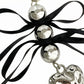 2 Pack Heart Charm Keychain with Bow Accent Bead Detail Clip and Key Ring Bag Accessory