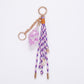 Coastal Seashell Tassel Bag Charm Keychain