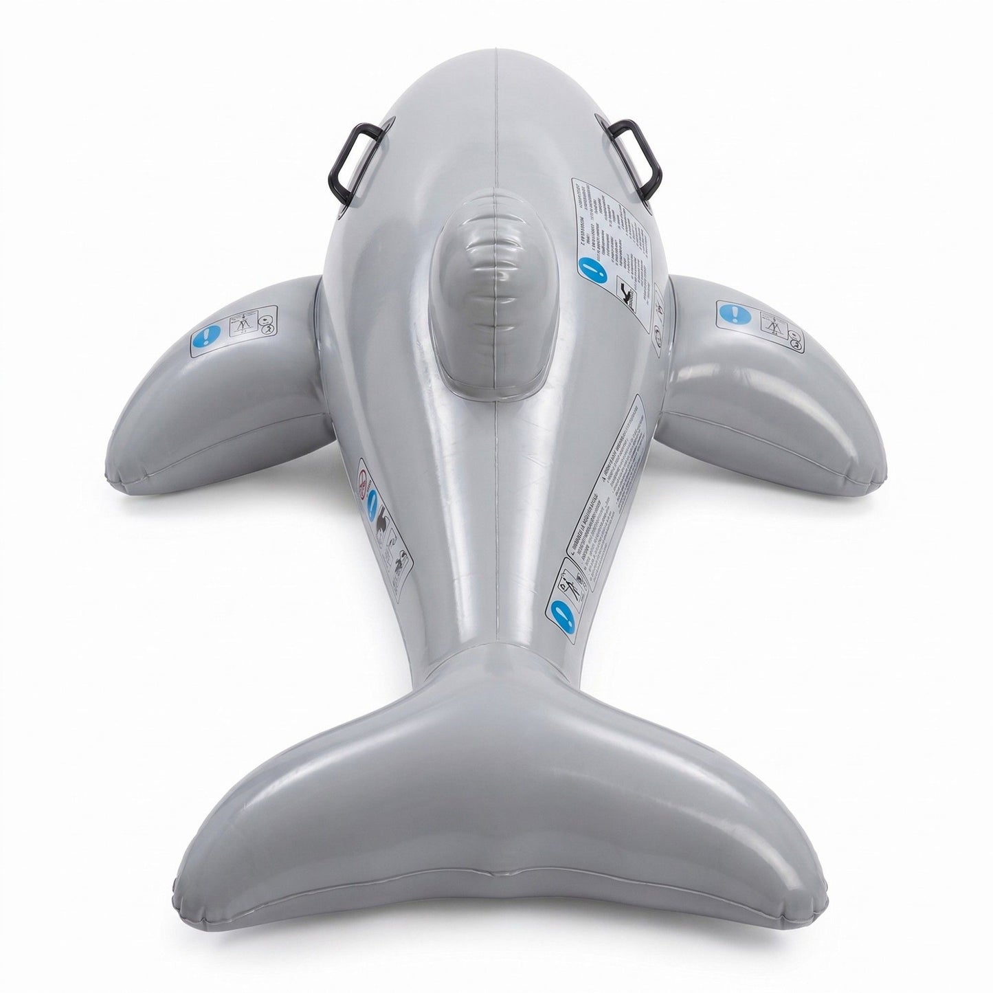 Dolphin Inflatable Pool Float Ride On with Handles Durable PVC Swim Toy Large Water Float for Pool Beach Lake 63x15.7in