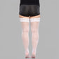2pcs Women's Lace Top Thigh High Stockings Sheer Smooth Finish Stretch Hold-Up Design and Delicate Floral Trim Detail
