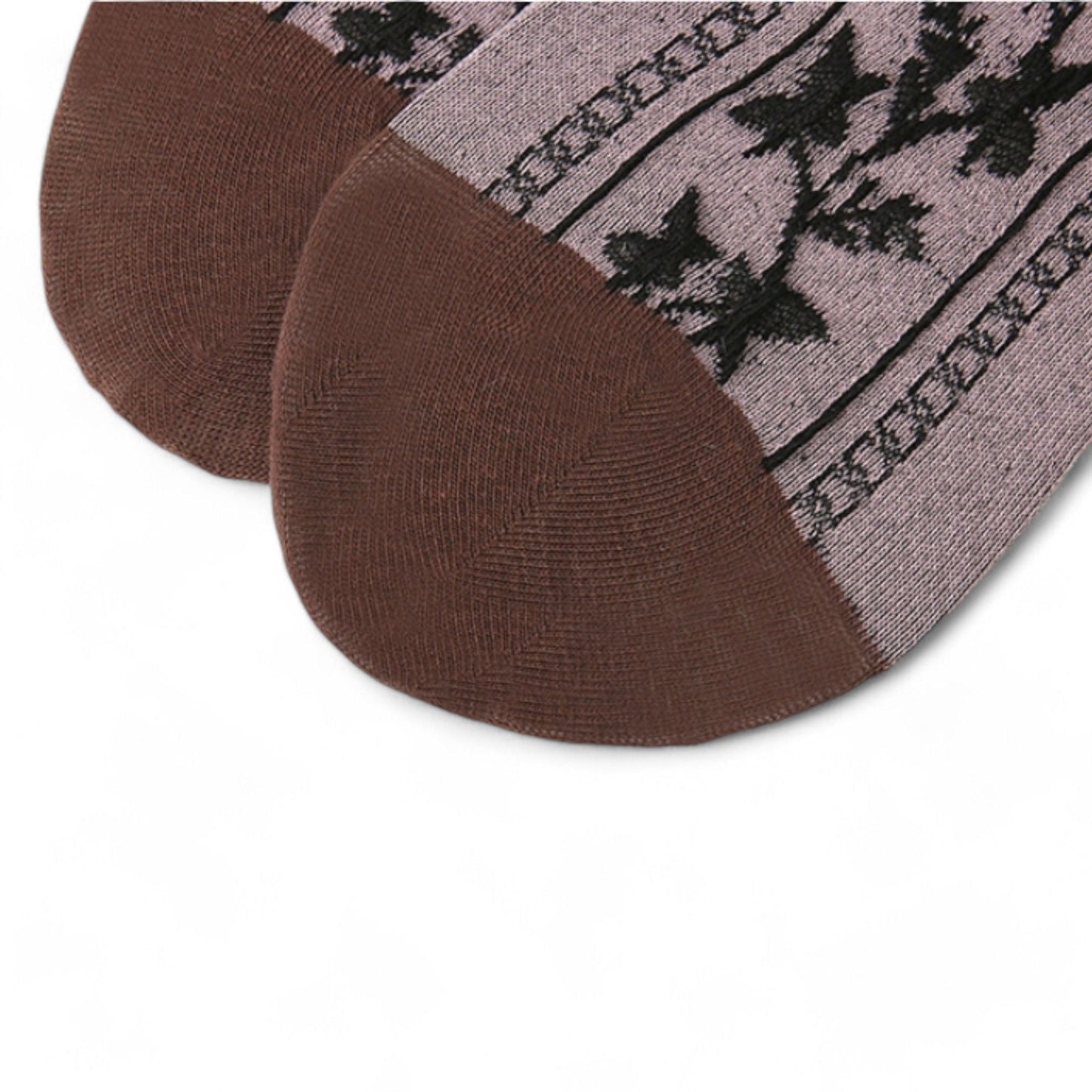 Women's 3-Pack Patterned Crew Socks with Vintage Embroidered Floral and Abstract Prints