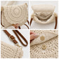 Crochet Crossbody Bag with Scalloped Flap Magnetic Closure and Shoulder Strap