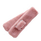 Plush Faux Fur Scarf Soft Slip Through Neck Warmer with Pearl Look Bead Trim 31.5*4.7 Inches