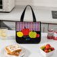 Insulated Lunch Bag with Transparent Front Pocket Portable Lunch Tote for Work School
