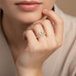 Elegant Crown and Geometric Rings for Women Sparkling Crystal Statement Band Fashion Jewelry for Daily Wear