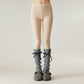 2pcs Women's Ribbed Knit Leg Warmers with Decorative Ribbon Bow Detail Soft Stretch Fit for Cozy Feminine Layered Styling