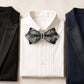 Pre Tied Paisley Bow Tie with Rhinestone Accent for Formal Wear