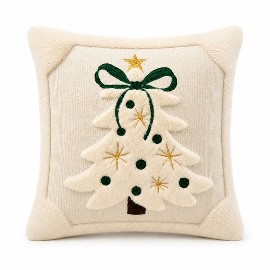 2pc Christmas Tree Plush Pillow Covers 17.7 x 17.7 in